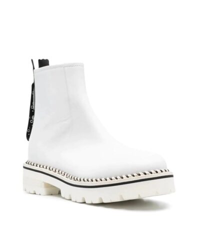 Alternative view of AGL White Contrast-Stitch Boots