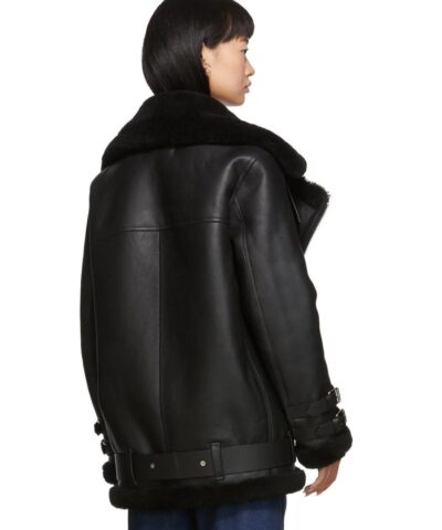 Acne Studios Black Shearling Aviator Jacket 20260750 2
