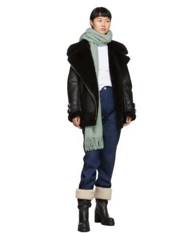 Acne Studios Black Shearling Aviator Jacket 20260750 4