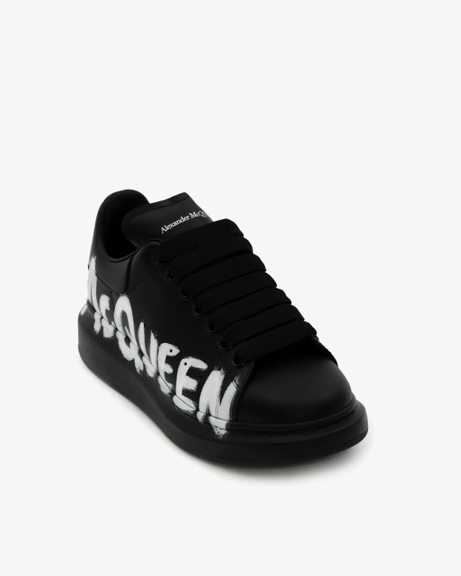 Alternative view of Alexander McQueen Mcqueen Graffiti Oversized Sneaker in Black/White