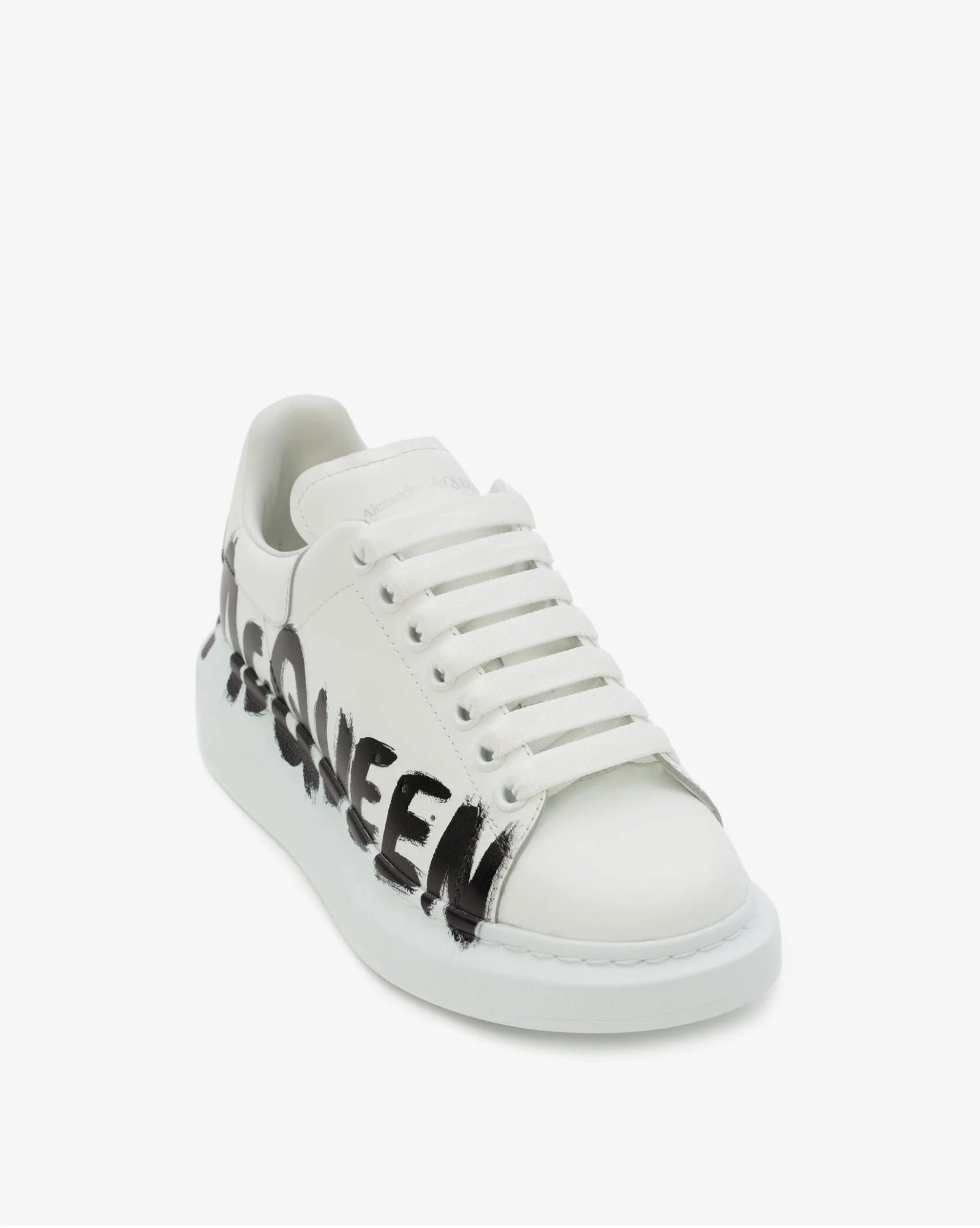 Alternative view of Alexander McQueen Mcqueen Graffiti Oversized Sneaker in White/black