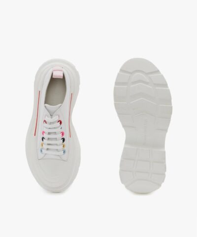 Alexander McQueen Tread Slick Lace Up in White/multicolour - Image 4