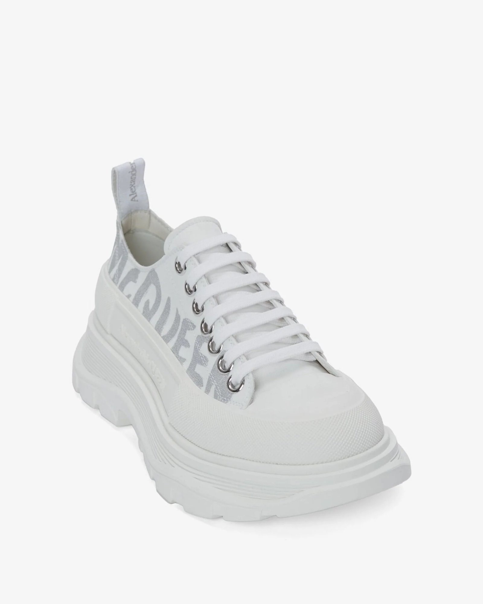 Alternative view of Alexander McQueen Tread Slick Lace Up in White/silver