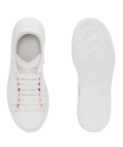Alexander McQueen White Rainbow Eyelets Oversized Sneakers - Image 5