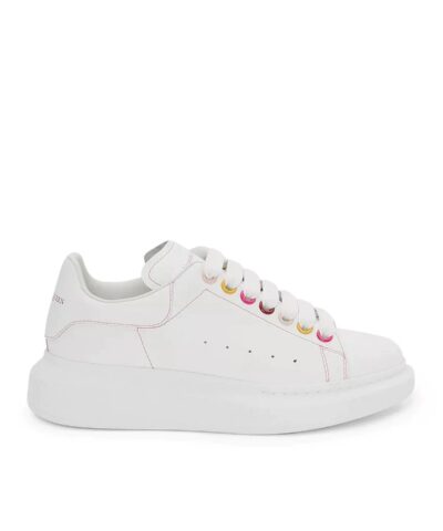 Alexander McQueen White Rainbow Eyelets Oversized Sneakers-20247764