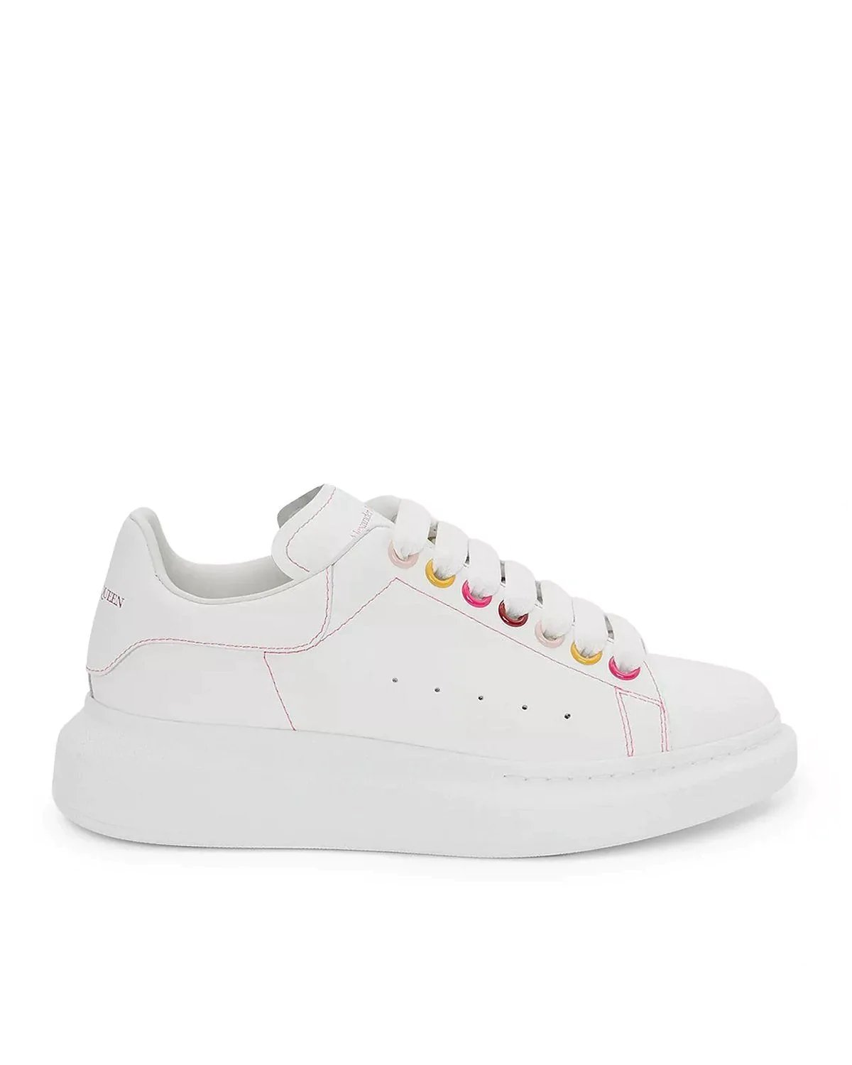 Alexander McQueen White Rainbow Eyelets Oversized Sneakers-20247764