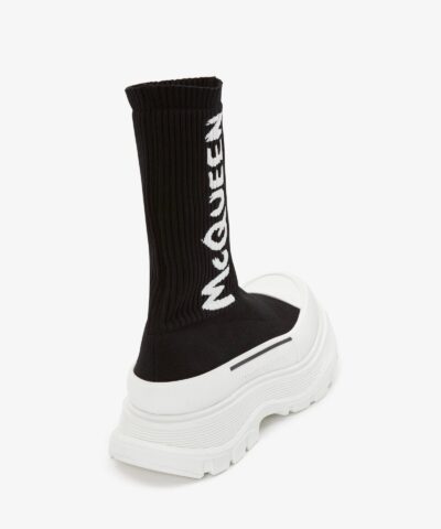 Alternative view of Alexander Mcqueen Graffiti Knit Tread Slick Boot