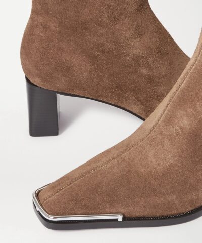 Alexander Wang Mascha Embellished Suede Ankle Boots - Image 3