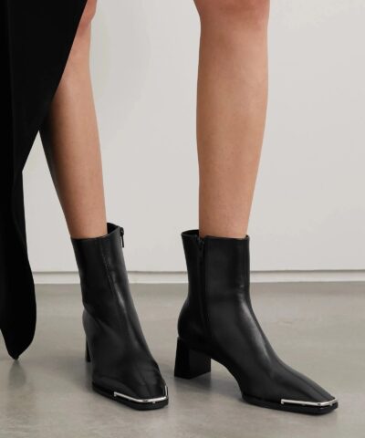 Alexander Wang Mascha Glossed-Leather Ankle Boots - Image 4