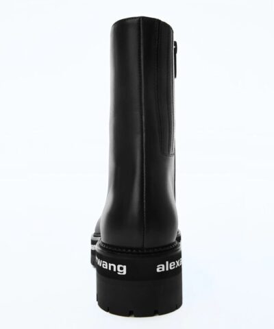 Alexander Wang Sanford Logo-Print Leather Ankle Boots - Image 4
