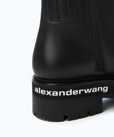 Alexander Wang Sanford Logo-Print Leather Ankle Boots - Image 5