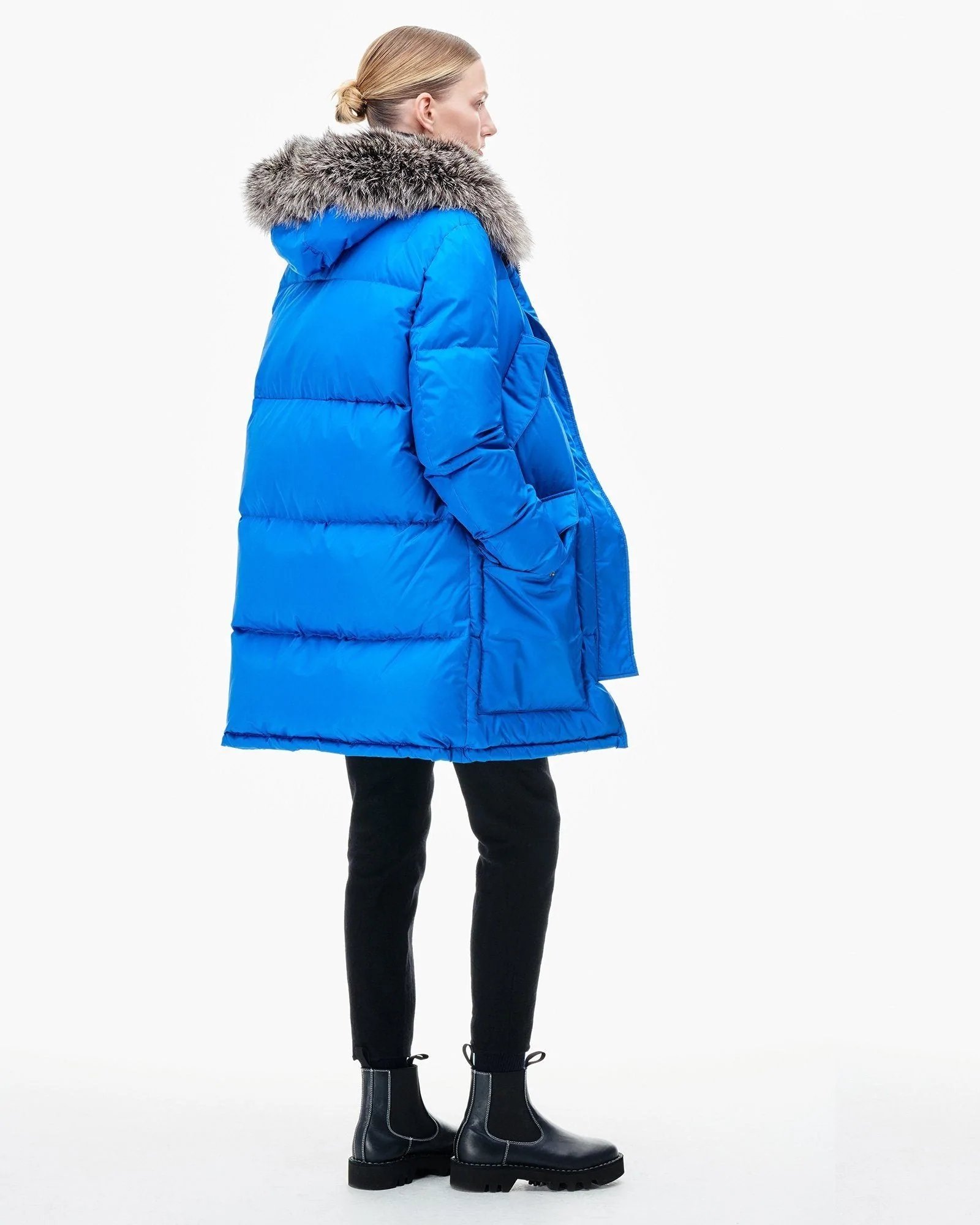 Alternative view of Army By Yves Salomon Doudoune Down Jacket, Blue