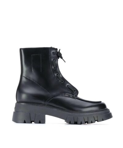 Ash Black Lynch Front Zip Chunky Boots-20249402