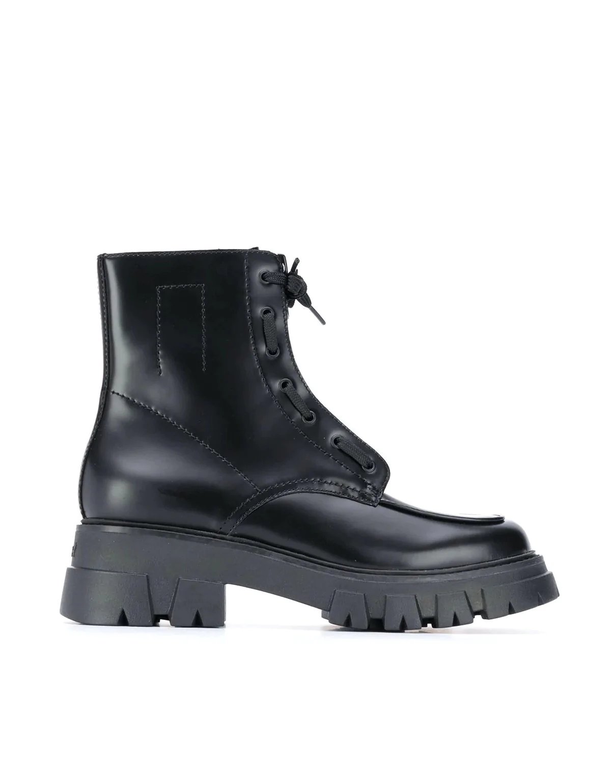 Ash Black Lynch Front Zip Chunky Boots-20249402