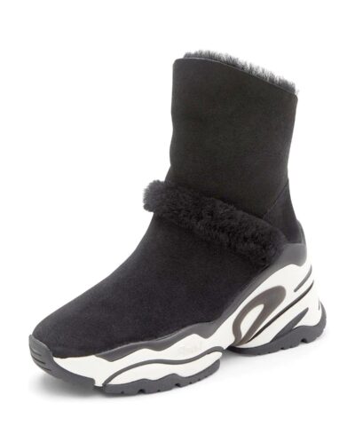 Alternative view of Ash Blake Suede & Faux Fur High-Top Sneakers