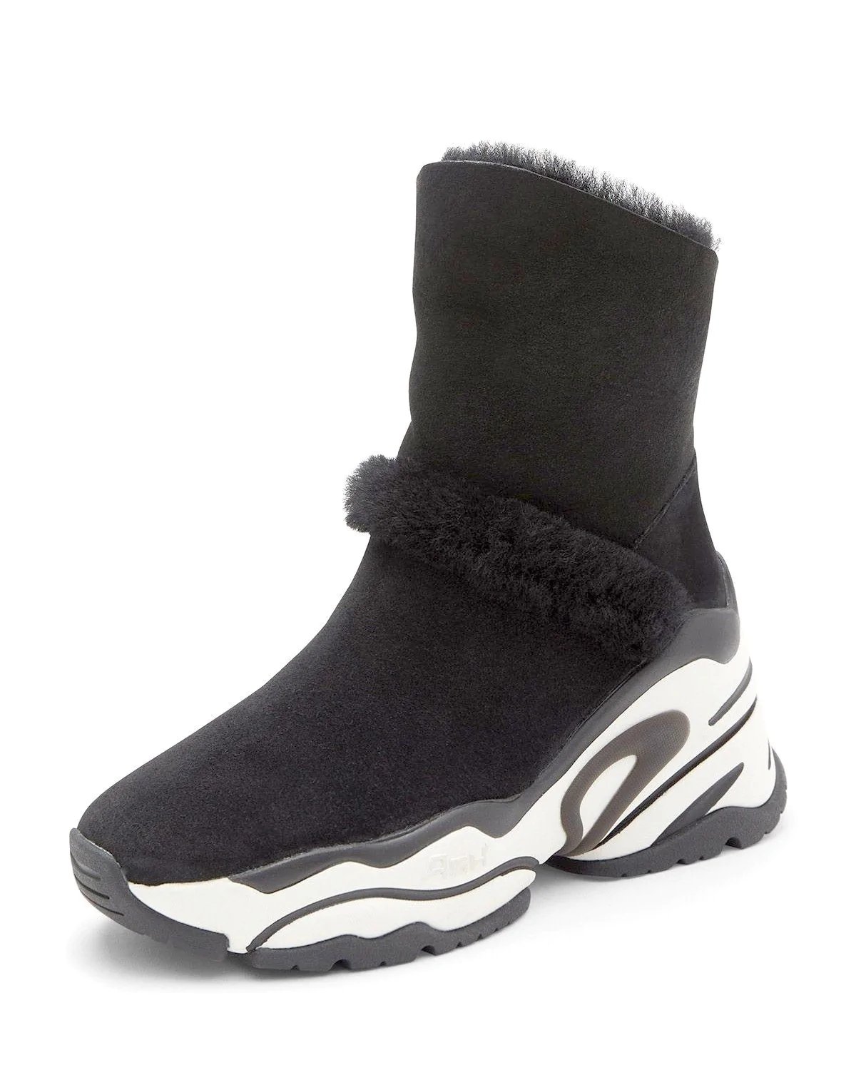 Alternative view of Ash Blake Suede & Faux Fur High-Top Sneakers
