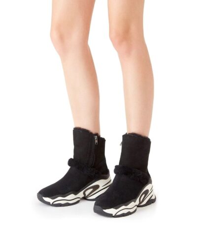 Ash Blake Suede & Faux Fur High-Top Sneakers - Image 5