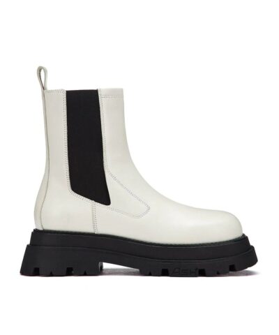 Ash Elite Tall Boots In White Leather-20237308