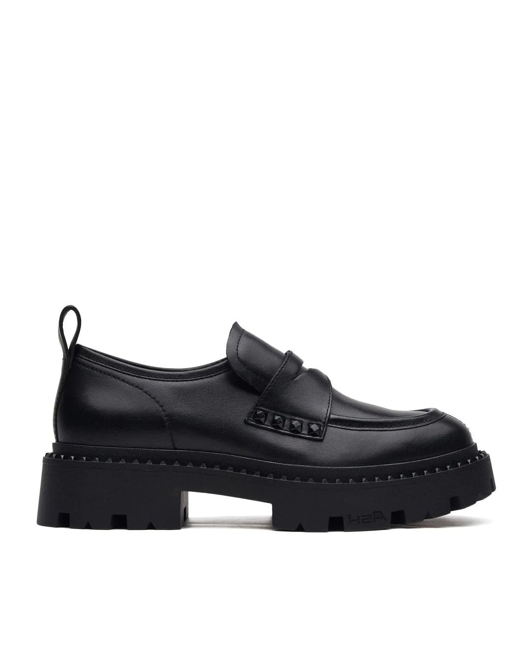 Ash Genial Bis Loafers In Black Leather-20237334