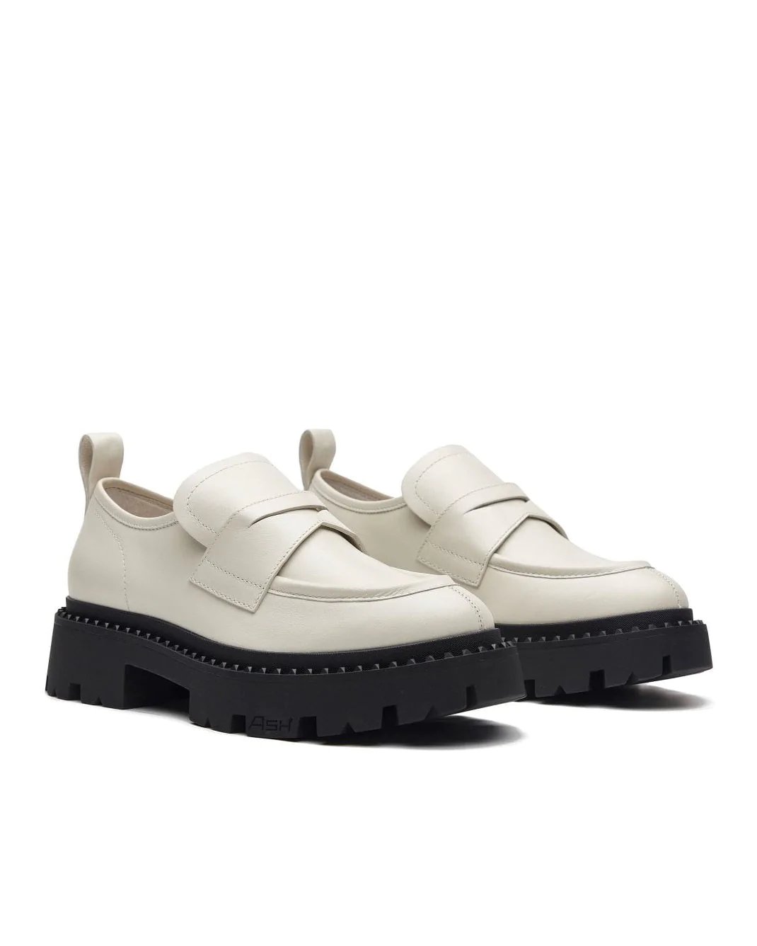Alternative view of Ash Genial Cleated Loafers In White Leather