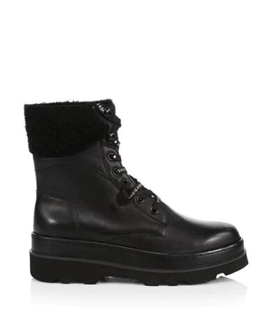 Ash Siberia Faux Fur & Leather Combat Boots-20262251