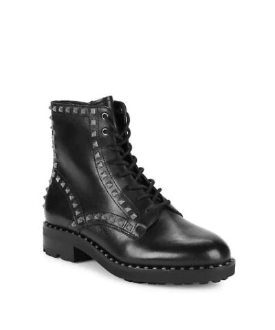 Ash Wolf Studded Leather Combat Boots 20262263 1