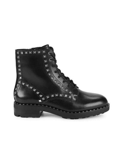 Ash Wolf Studded Leather Combat Boots-20262266