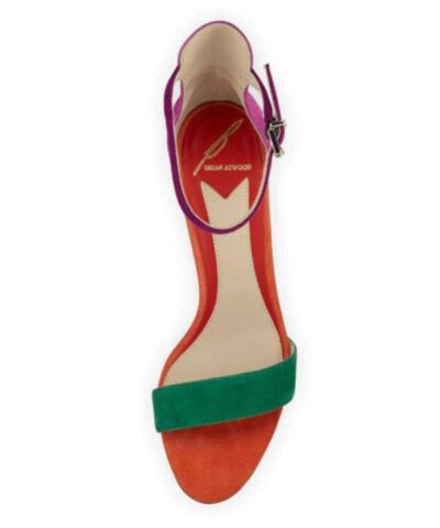B Brian Atwood Roberta Suede Wedge Sandal Orange 20231796 1