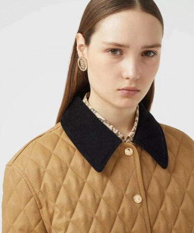 Burberry Corduroy Collar Diamond Quilted Jacket 20262067 3