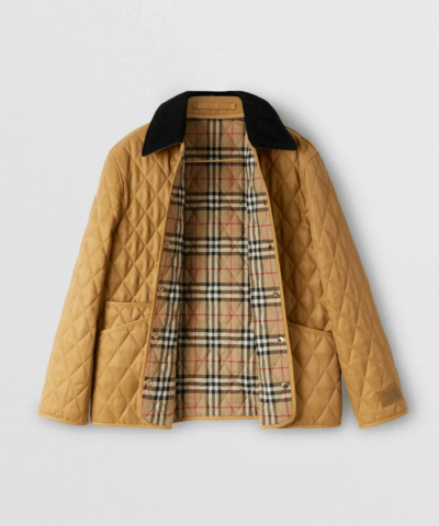 Burberry Corduroy Collar Diamond Quilted Jacket 20262067 6