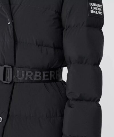 Burberry Detachable Hood Belted Puffer Coat - Image 5