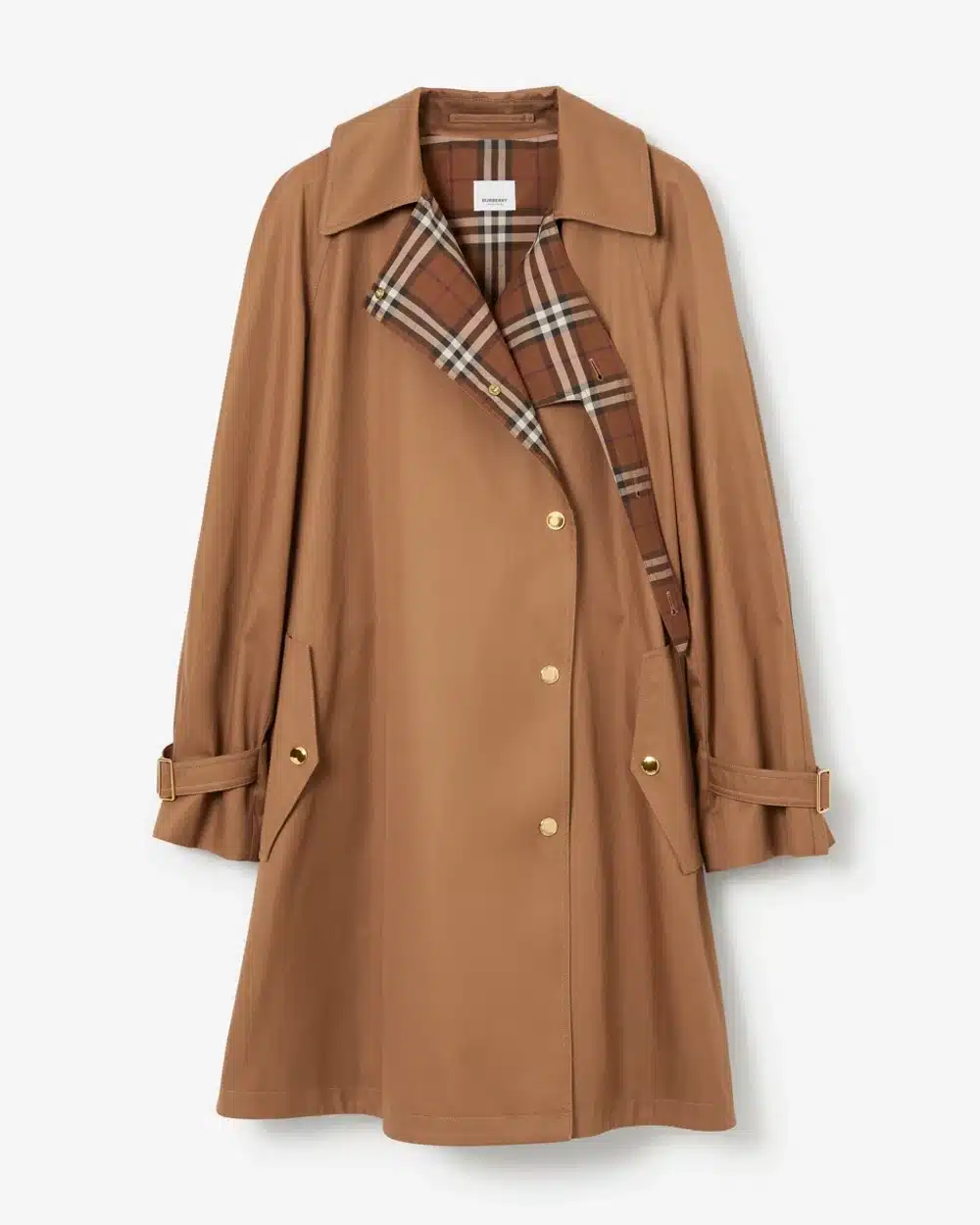 Alternative view of Burberry Drawcord Detail Cotton Gabardine Car Coat