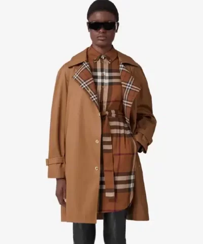 Burberry Drawcord Detail Cotton Gabardine Car Coat-20282677