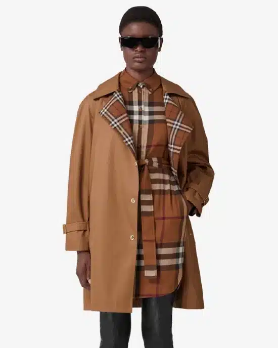 Burberry Drawcord Detail Cotton Gabardine Car Coat-20282677