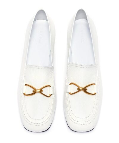 By Far Black Lino 35 Leather Loafers 20249514 6