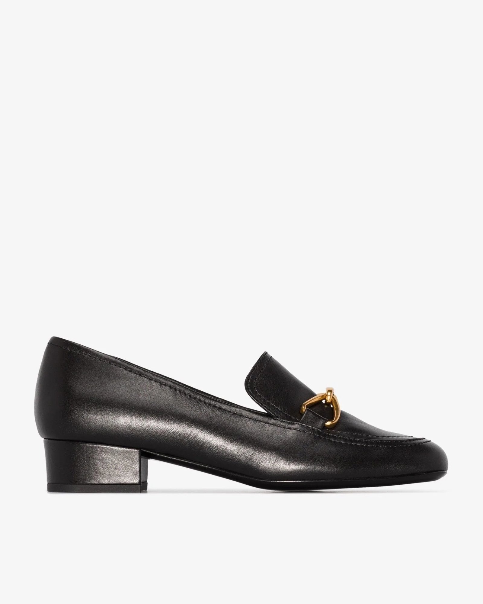 By Far Black Lino 35 Leather Loafers-20249514