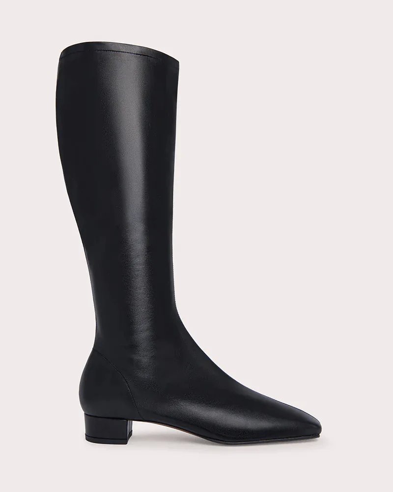 By Far Edie Black Leather Boots-20236941