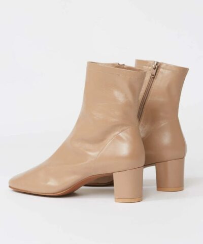 By Far Sofia Leather Ankle Boots In Nude 20236951 3
