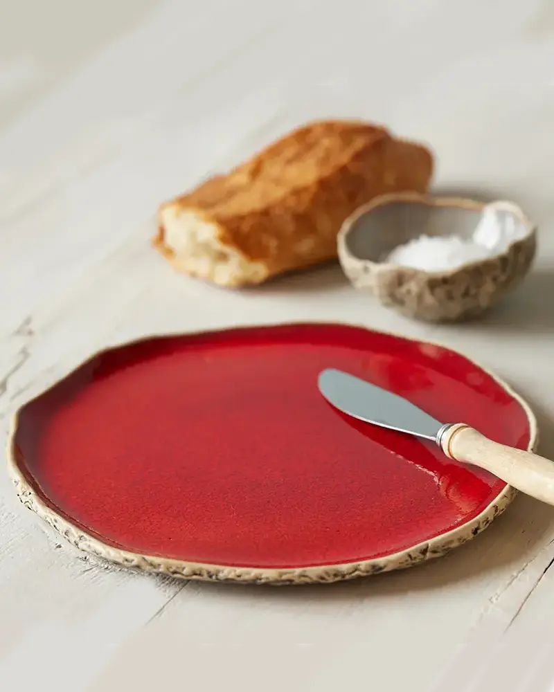 CakeplateRedHandmadepottery 3000xq 1