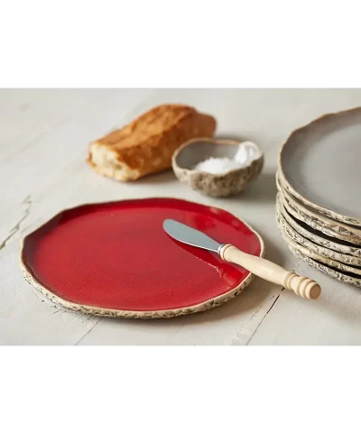 CakeplateRedHandmadepottery 3000xqa