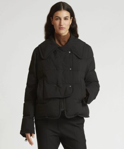 Carven Black Marly Downcoat-20245765
