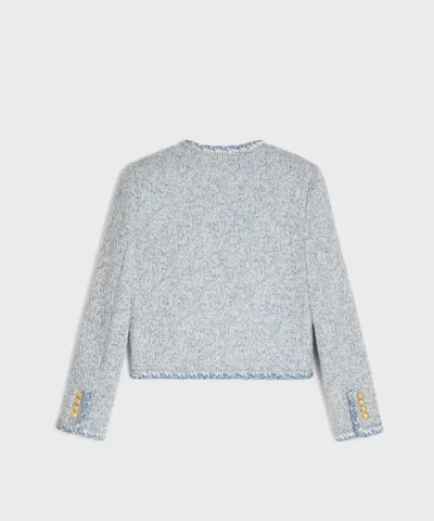 Celine Cardigan Jacket In Wool Natte 20290993 1