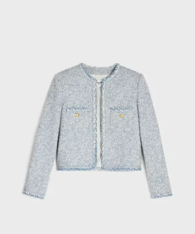Celine Cardigan Jacket In Wool Natte-20290998