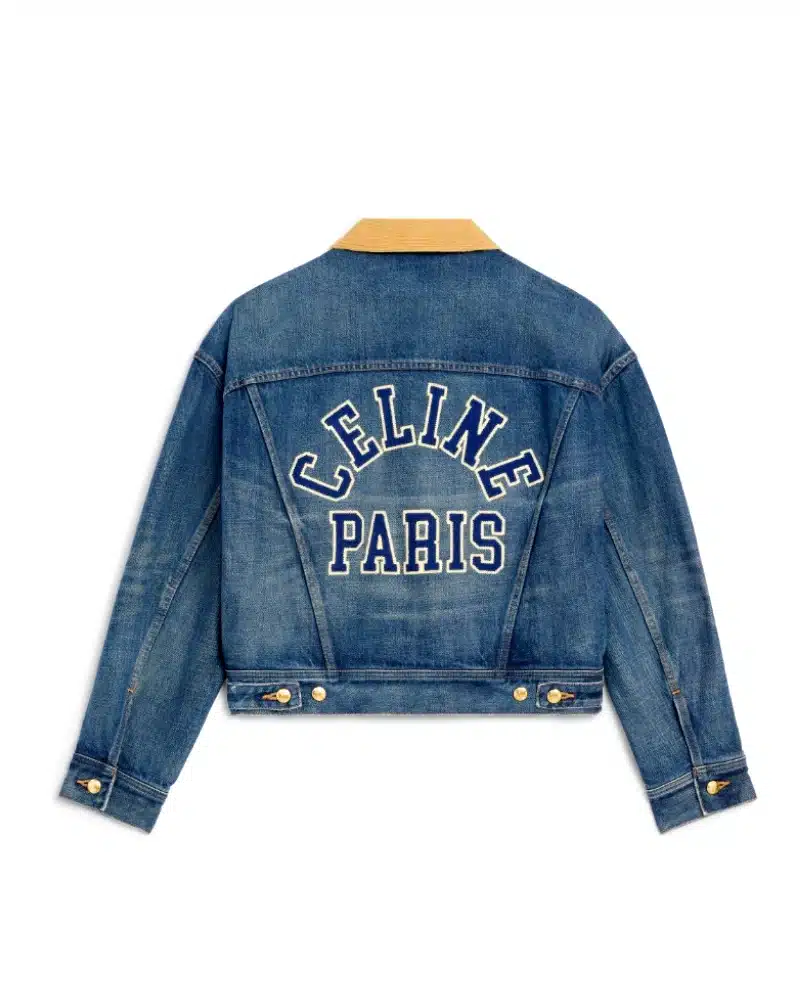 Alternative view of Celine Trucker Jacket In Dark Union Wash Denim