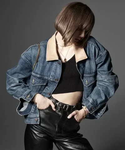 Celine Trucker Jacket In Dark Union Wash Denim 20282833 3
