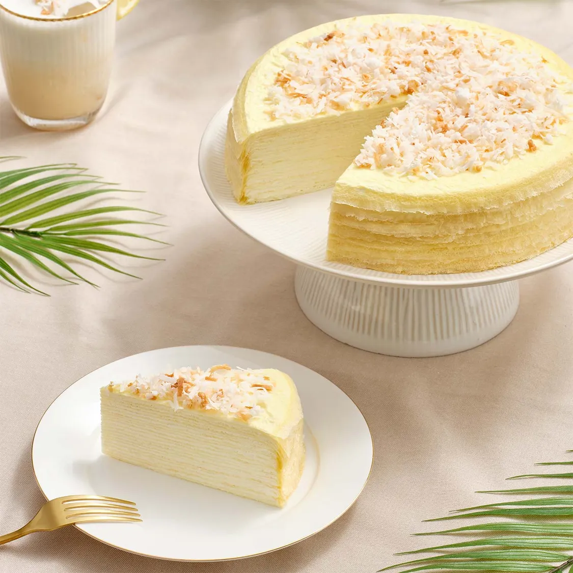 Coconut Mille Crêpes - 9 inch (Serves 10-14)-213