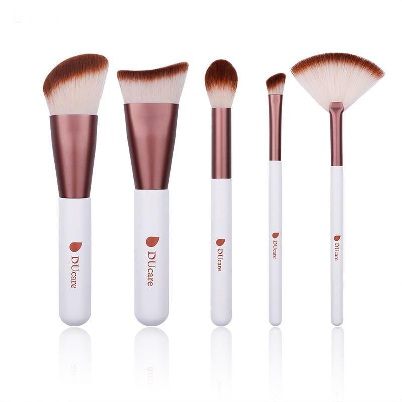 Contour Highlight Eyeshadow With Fan Makeup Brushes Portable Cosmetic Tools Kit-20221148