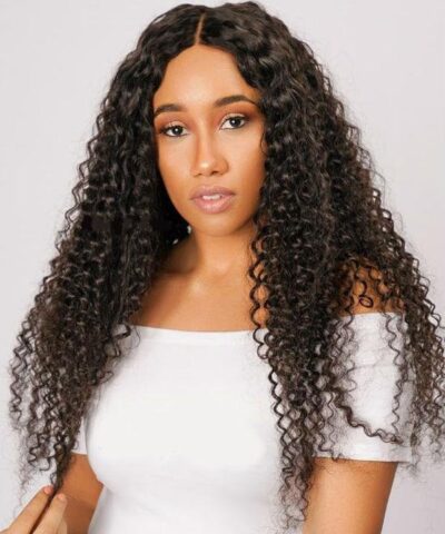 Cranberry Brazilian Virgin Curly Hair 3 Bundles With 4*4 Lace Closure - Image 8