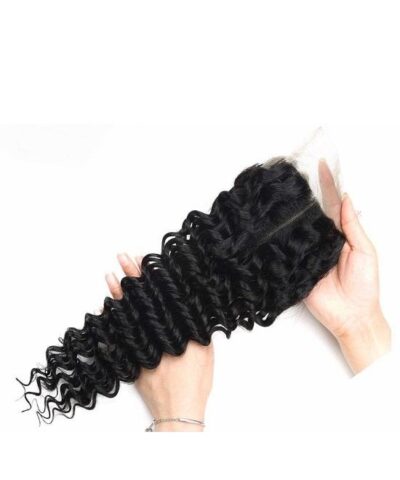 Cranberry Brazilian Virgin Curly Hair 3 Bundles With 4*4 Lace Closure-20222045