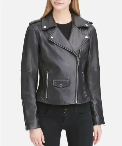 DKNY Leather Moto Jacket-20271527